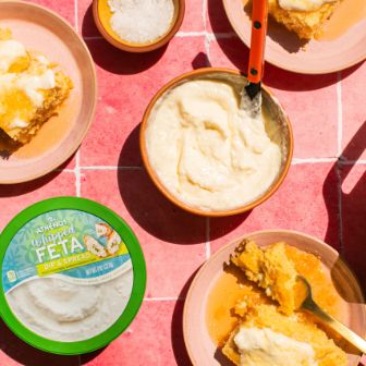 Whipped Feta Honey Butter with Cornbread