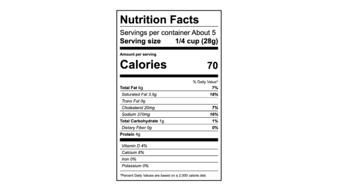 crumbled-tajin-feta-cheese-nutritional-label