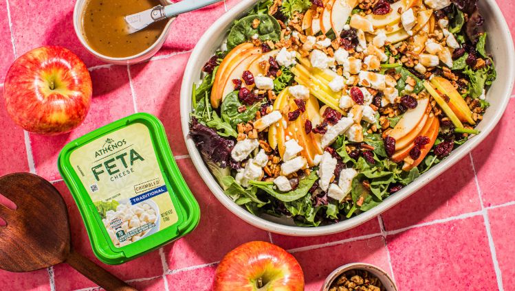 Apple Feta Spinach Salad