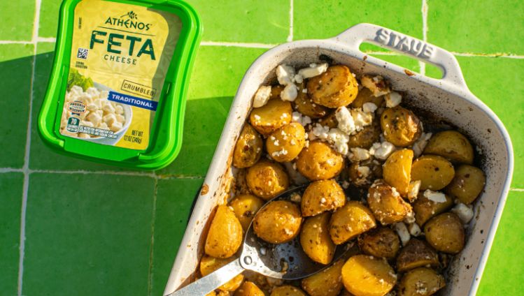 Athenos Lemon Roasted Feta Potatoes