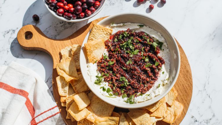 Whipped Feta with Cranberry Relish