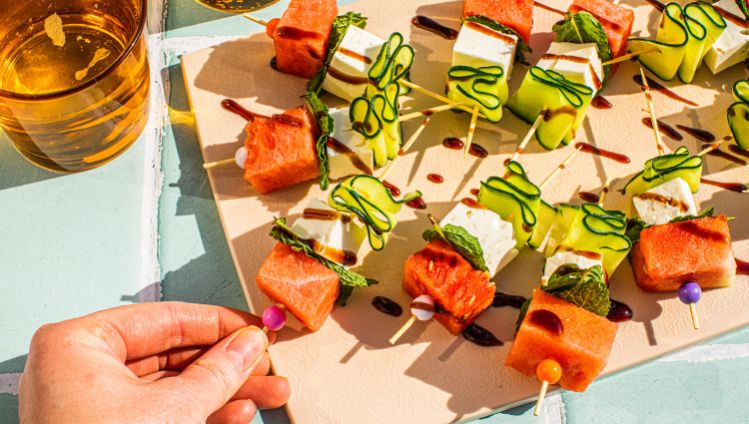Watermelon Feta Skewers