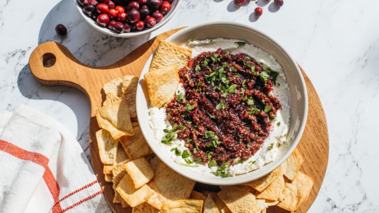 Whipped Feta with Cranberry Relish
