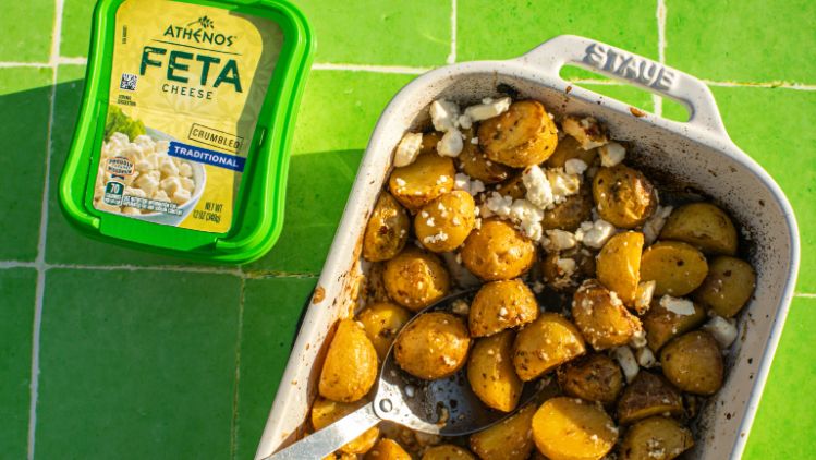 Athenos Lemon Roasted Feta Potatoes