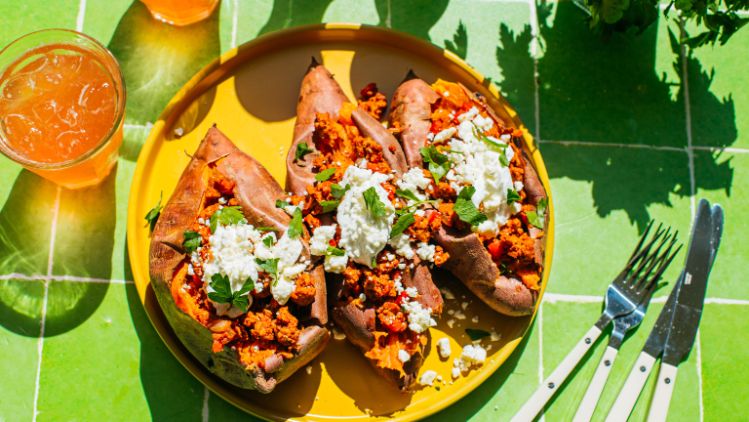 Loaded Baked Sweet Potatoes