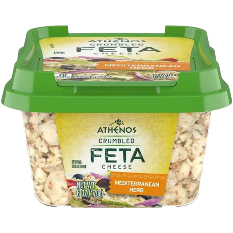 Crumbled Mediterranean Herb Feta Cheese Athenos