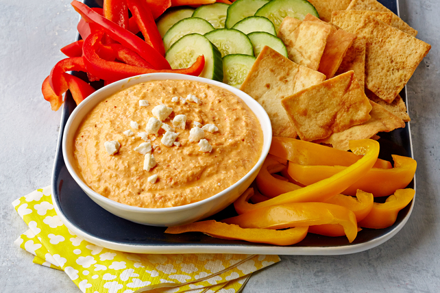 Spicy Feta Dip with Roasted Red Peppers - Athenos