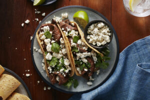 Easy Steak and Feta Tacos