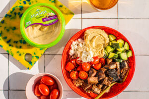 Garlic Hummus Mediterranean Bowls